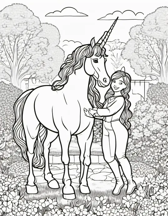 Color Magical Unicorn Princess Garden
