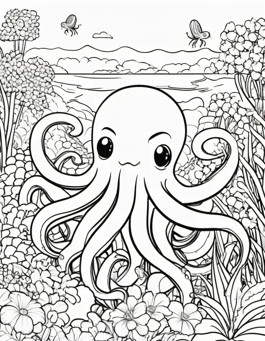 Explore Octopus Garden Coloring Page