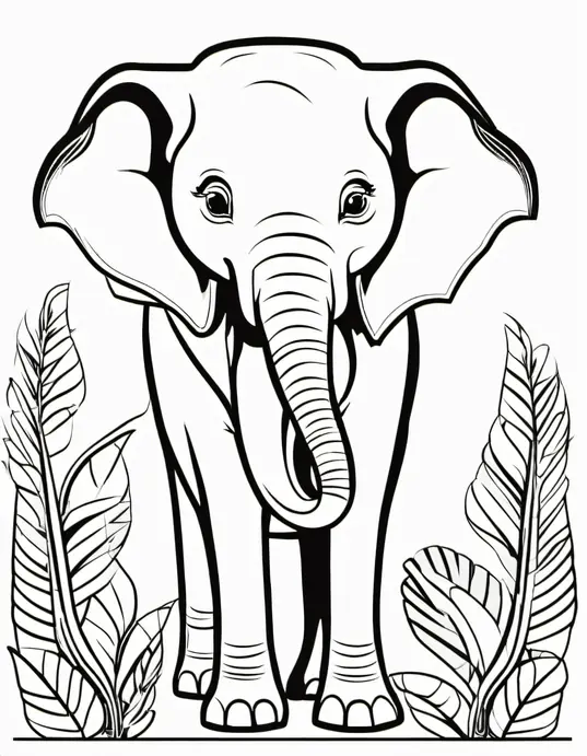 Coloring Jungle Elephant and Toucan Together