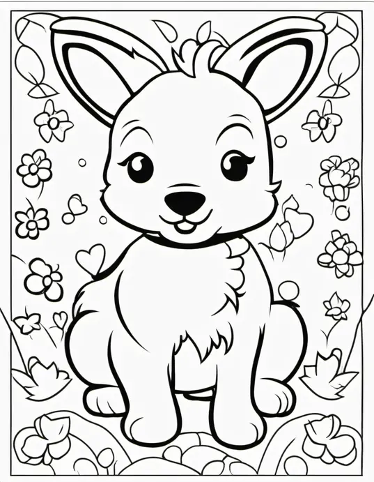 Springtime Butterfly Garden Coloring Page