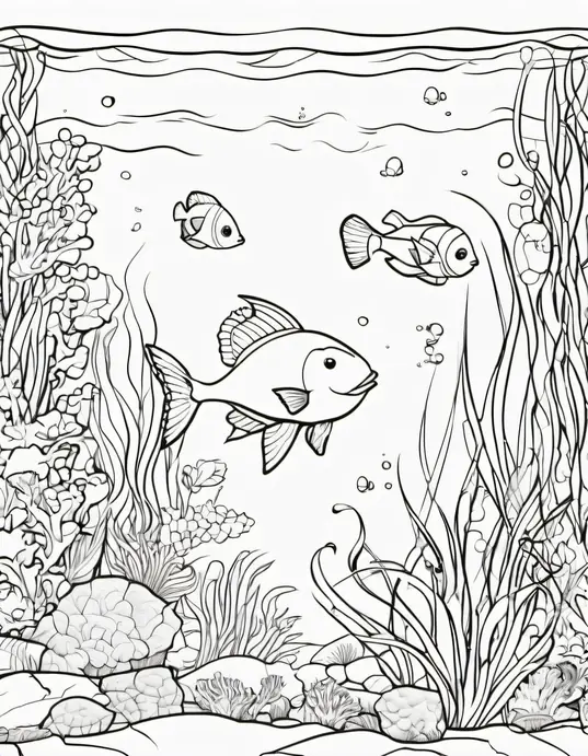 Color and Discover Underwater Turtle Friends