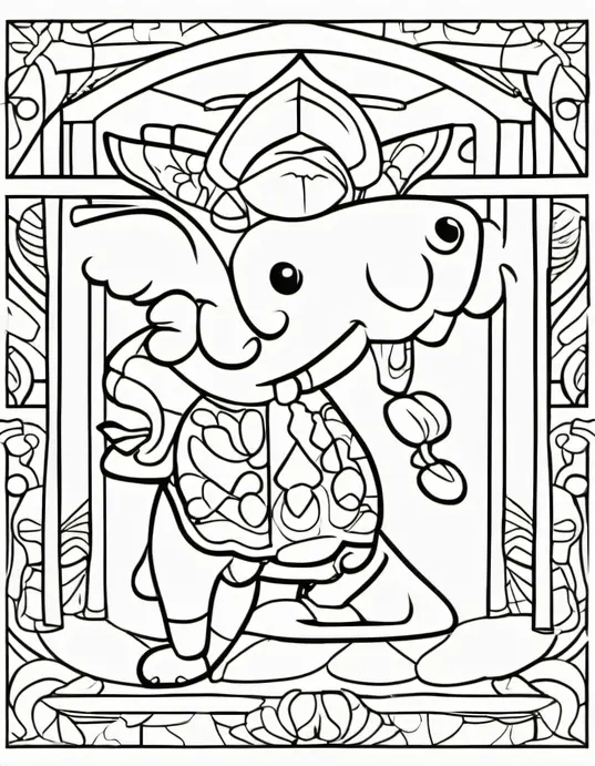Space Rocket Coloring Page for Kids