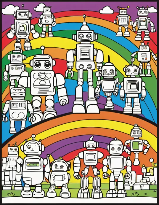 Color Robot Rainbows: A Fun Adventure!