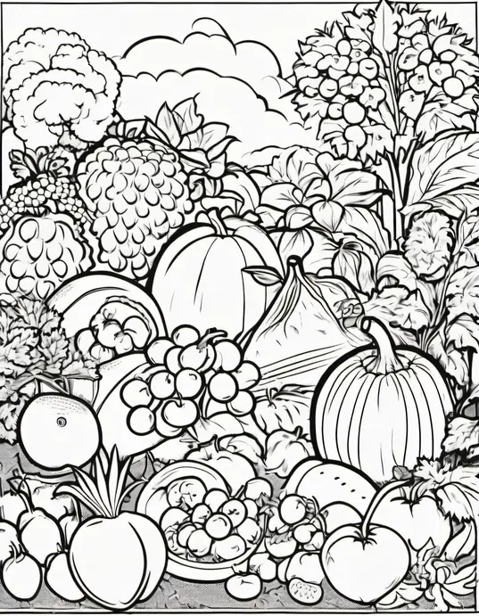 Color Delicious Fruit and Veggie Garden