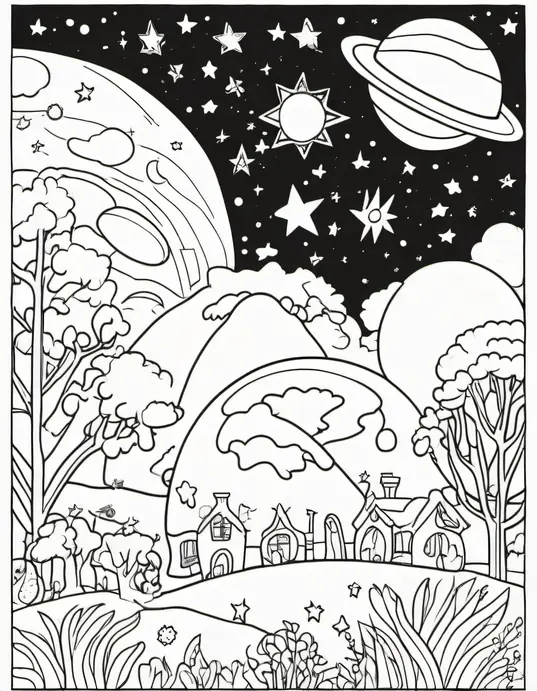Color Starry Night Skyland Safari