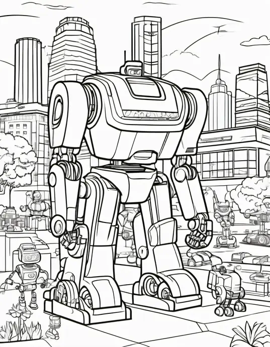 Explore and Color Robot Playground Adventure