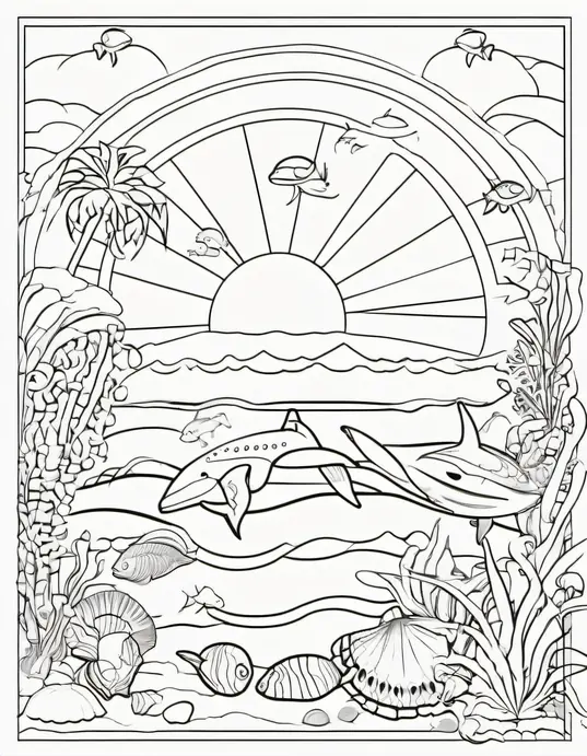 Sunny Seashell Coloring Adventure