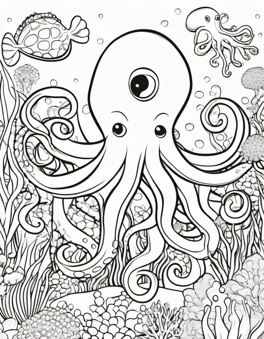 Explore Octopus Garden Coloring Page
