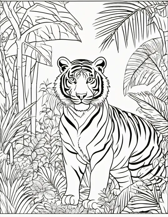 Tiger Jungle Coloring Adventure
