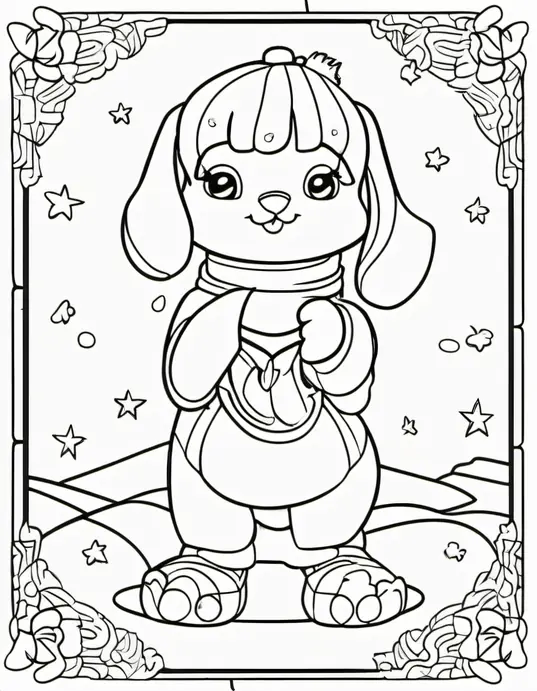 Tropical Fruit Jungle Coloring Page