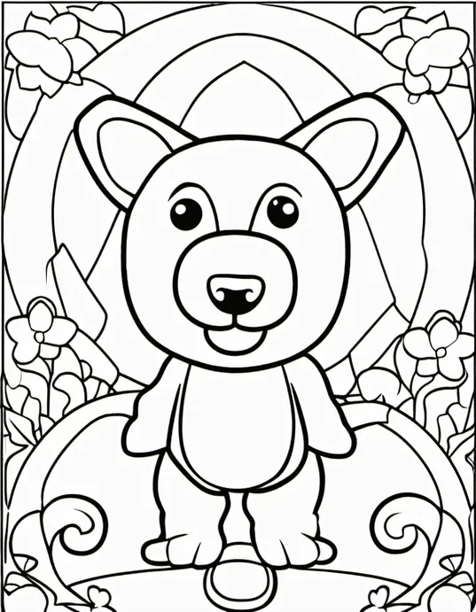 Enchanted Forest Coloring Scene for Kids