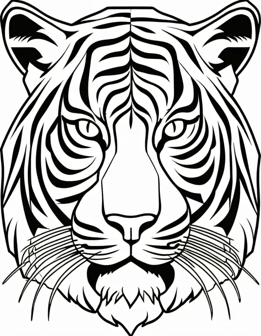 Tiger Stripes Coloring Page Fun