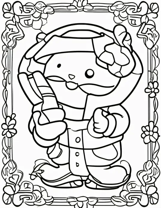 Colorful Bunny Garden Scene for Kids