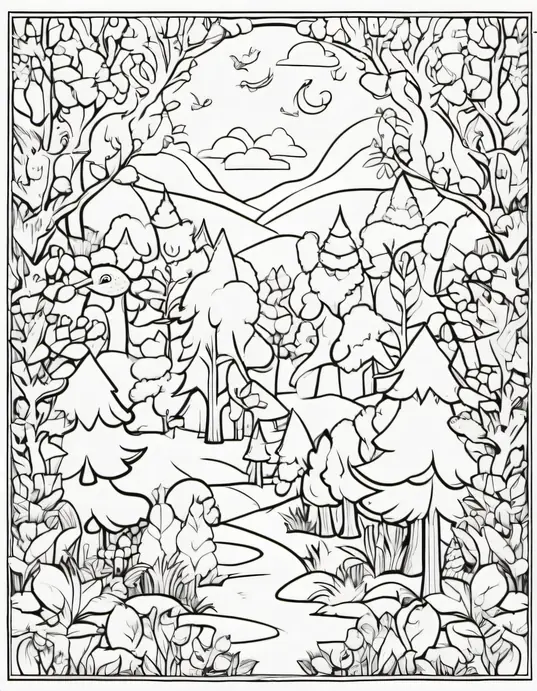 Enchanted Forest Color-In Adventure