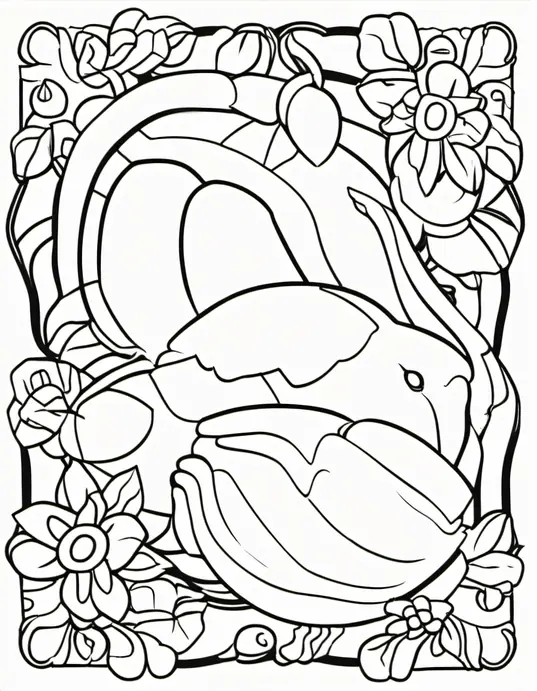 Vibrant Motorcycle Ride Through Rainbow Meadow Coloring Page