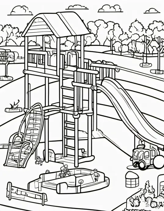 Color and Discover Fire Truck Playground Adventure