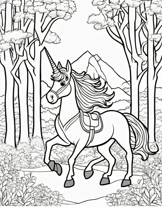 Colorful Unicorn Forest Ride Adventure