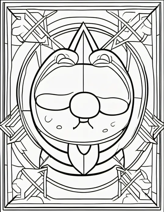 Medieval Castle Coloring Page: Dragon's Treasure Cave
