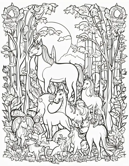 Color Monster Forest: Fantasy Creatures to Shade!
