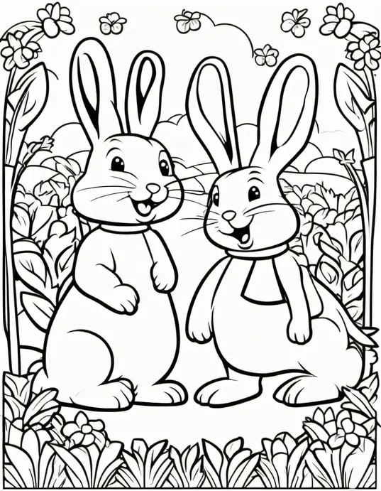 Colorful Carrot Garden Bunnies
