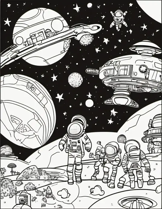 Moonbase Coloring Adventure for Kids