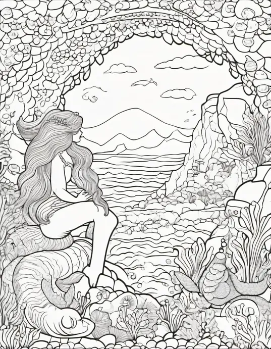 Color Mermaids Underwater Rainbow Cave