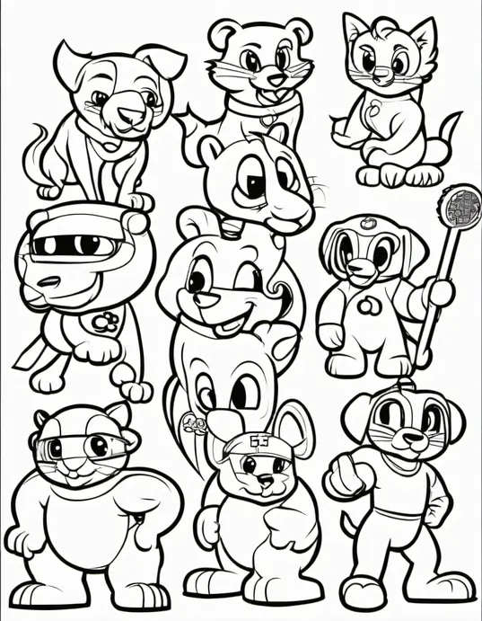 Olympic Mascots Coloring Page for Kids
