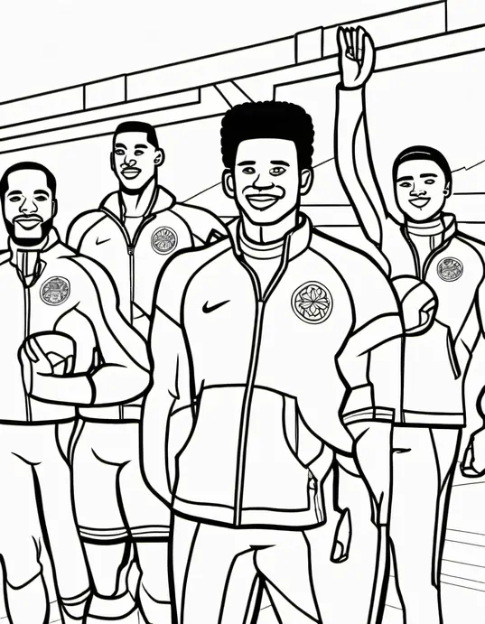 Color and Play: Olympic Athletes Coloring Page