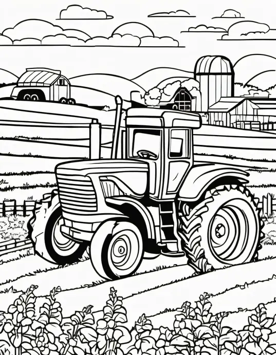 Color and Discover Farm Vehicles Playtime!