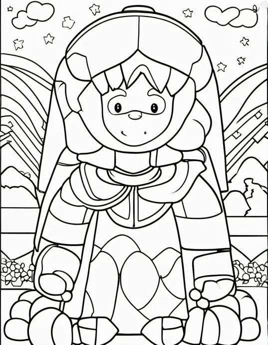 Exotic Lion Coloring Page in Savannah Sunset