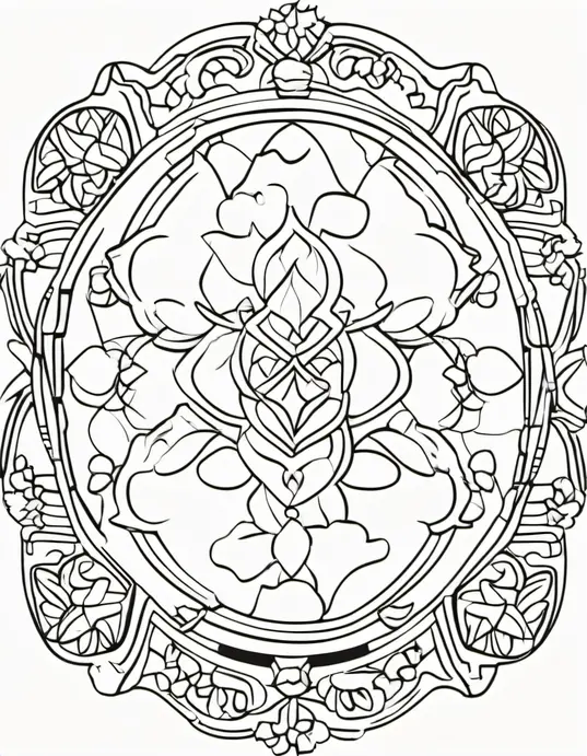 Knightly Castle Coloring Page for Fun Adventures
