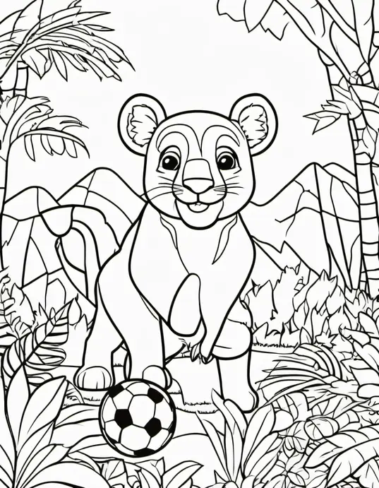 Color and Play: Jungle Soccer Friends