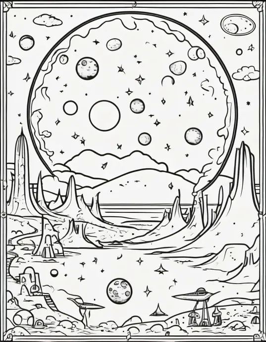 Moon Crater Coloring Adventure