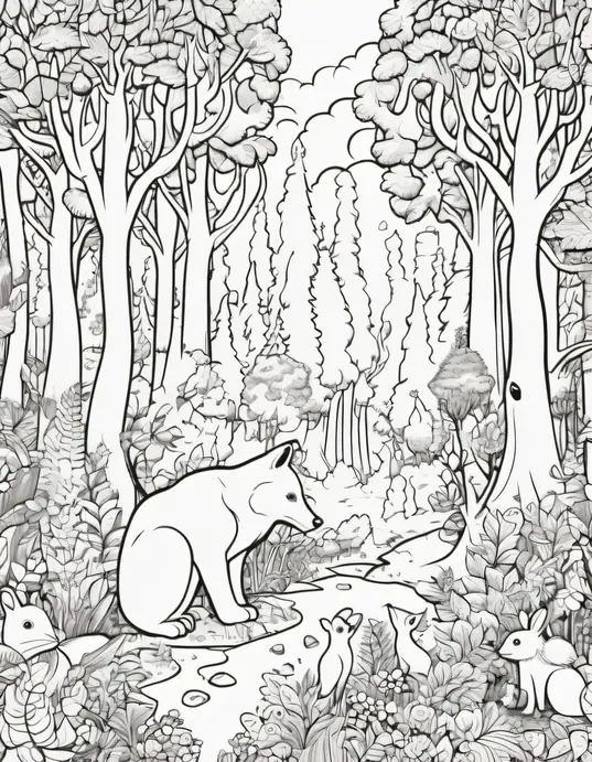 Enchanted Forest Creature Color-In Adventure