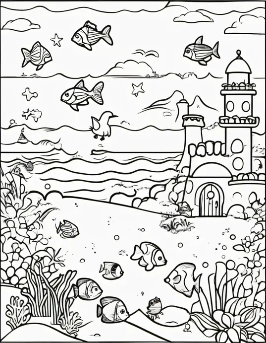 Sunny Seaside Coloring Adventure