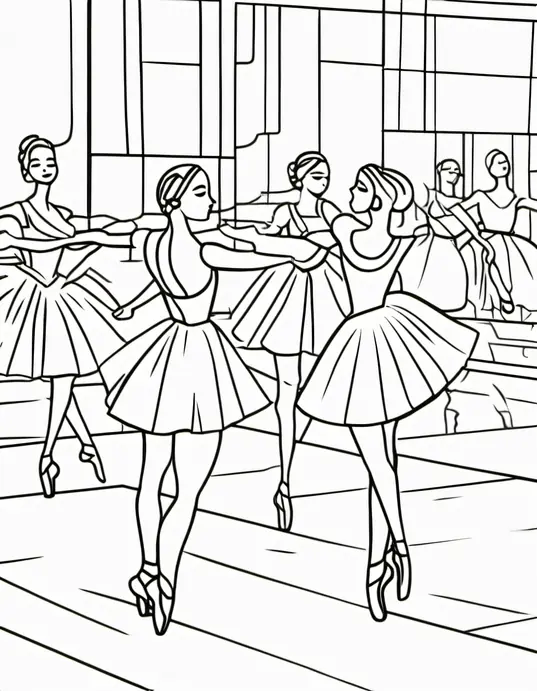 Colorful Ballet Dancers Party Scene for Kids