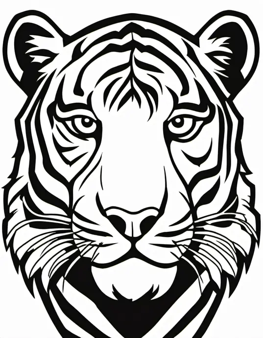 Tiger Stripes Coloring Page Zoo Safari