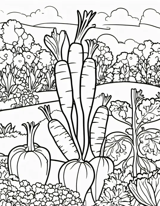 Colorful Carrot Garden for Kids