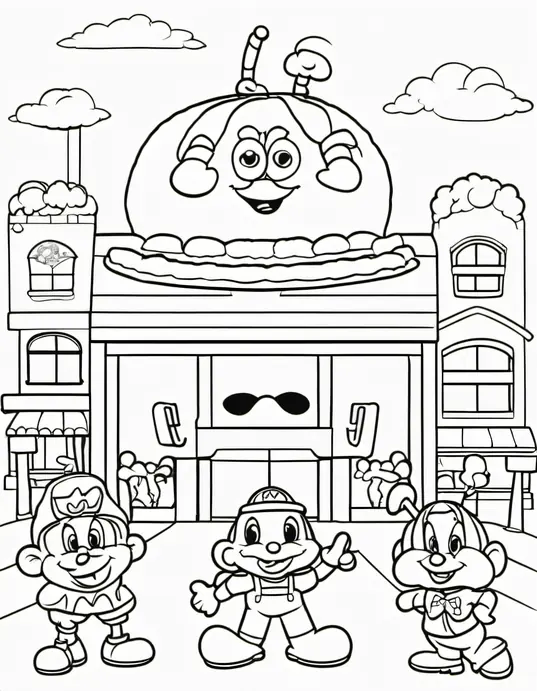 Color and Play: Happy McDonaldland Characters Coloring Page
