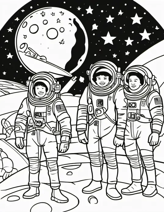 Moonbase Coloring Adventure for Kids