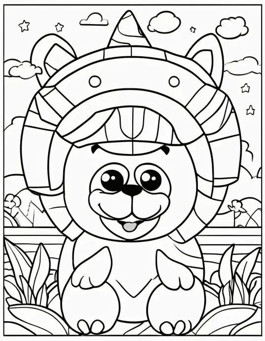 Enchanting Forest Creature Coloring Page
