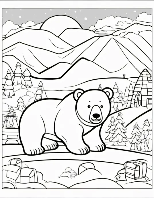 Colorful Polar Bear Arctic Playground