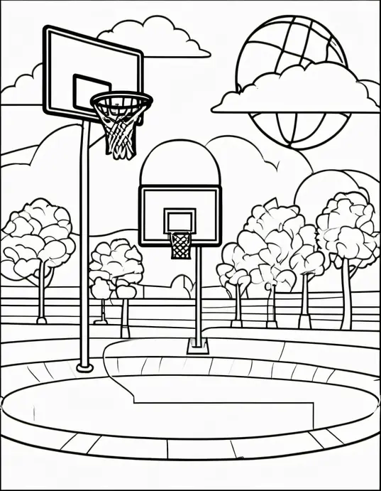 Colour Hoops: Sunset Basketball Playground