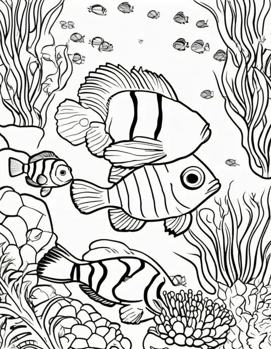 Color and Explore: Underwater Coral Reef Friends
