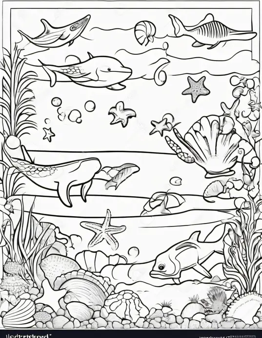 Sunny Seashell Coloring Adventure