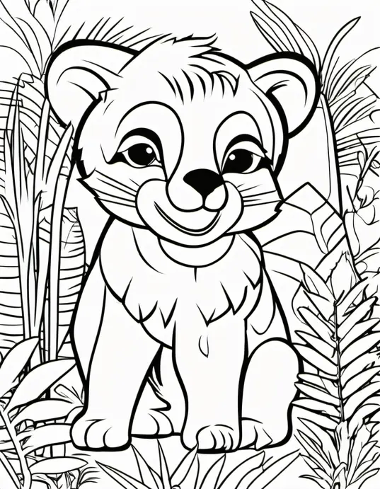 Exotic Jungle Animal Coloring Pages for Kids