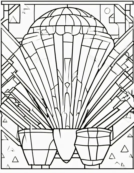 Exotic Elephant Circus Coloring Scene
