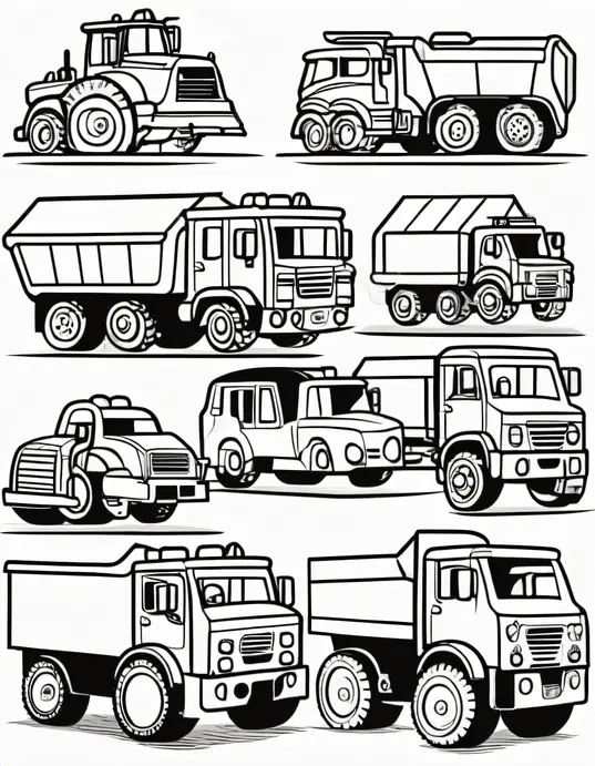 Exciting Construction Site Coloring Scene for Kids