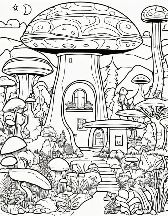 Extraterrestrial Forest Coloring Adventure