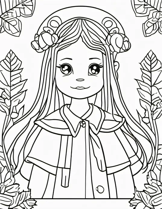 Butterfly Garden Coloring Scene for Kids